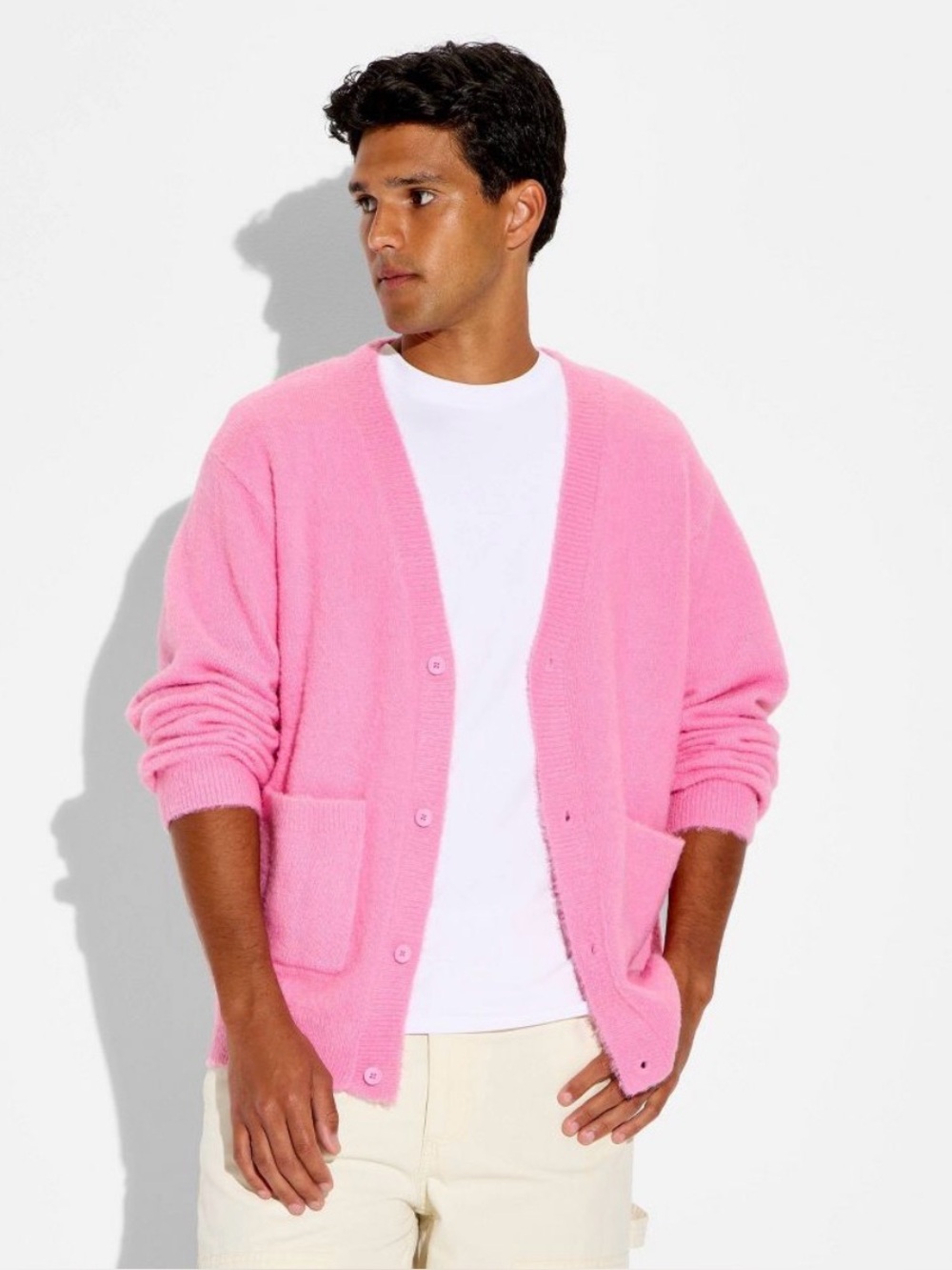 Men Long Sleeve Cardigan Sweater - Original Use